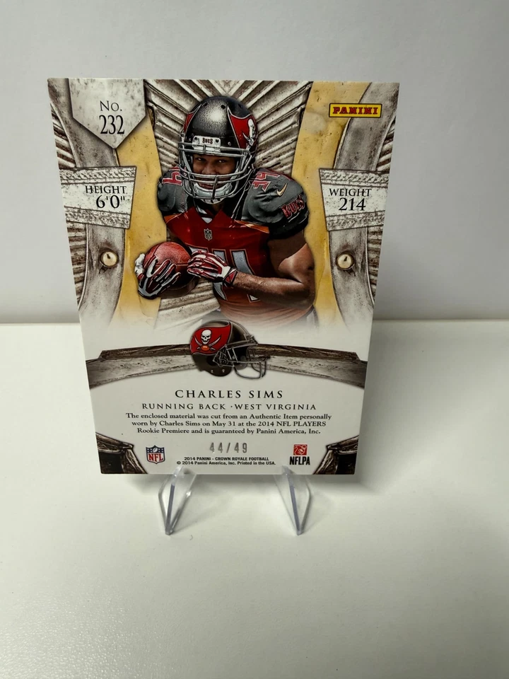 Charles Sims 2014 Panini Crown Royale Rookie Silhouettes RC Patch /49 #232 - Image 2 of 4