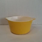 Vintage Pyrex Solid Yellow Gold 473 1 Quart Round Casserole Dish Bowl Ovenware