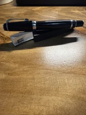 Montblanc Boheme Noir Platinum Line Rollerball Fineliner with Blue Stone Pen