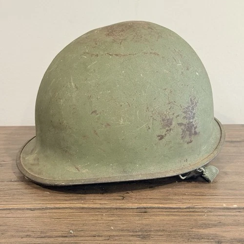 Vintage US Army M1 Helmet Firestone Liner 1982 Cold War Military Helmet