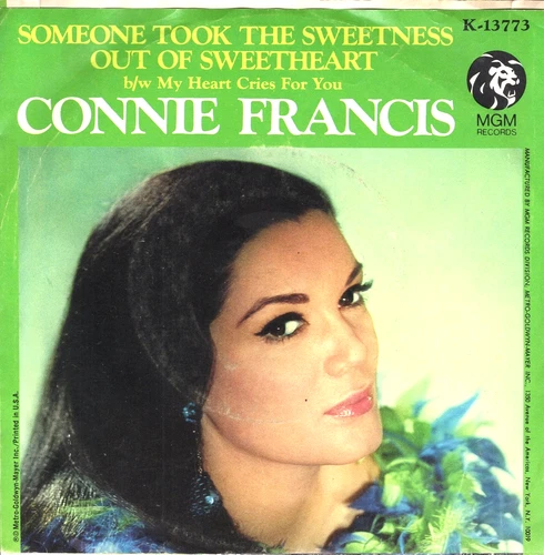 Connie Francis:  My Heart Cries For You / Someone Took The Sweetness..W/PIC 9395