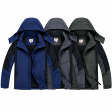 Kids Waterproof Contrast Panel Rain Jacket Walking School Play Coat Age 3 - 13
