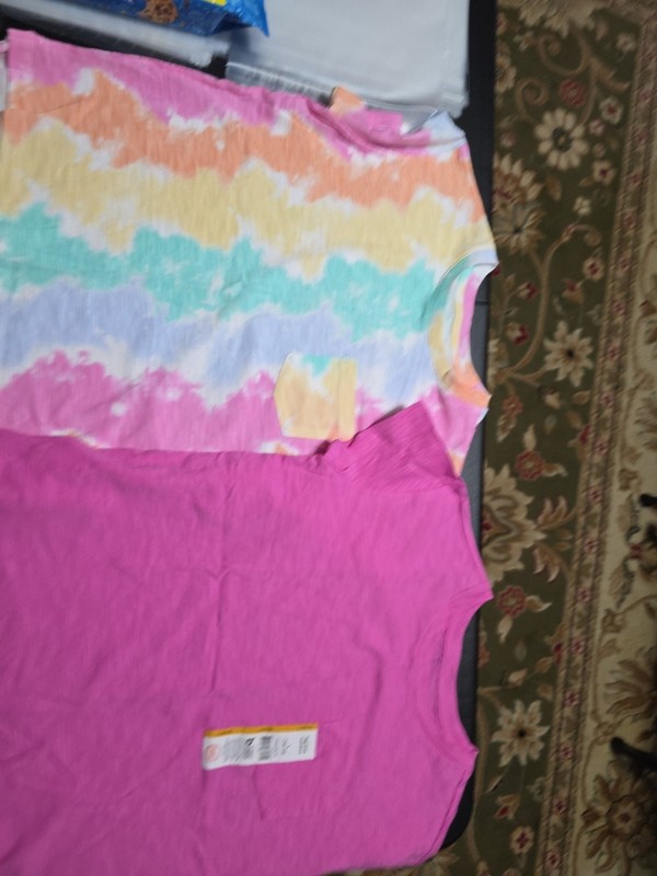 Girls Sz 10-12 Lot Of 2 New Tshirts, Tiedyed, Pink
