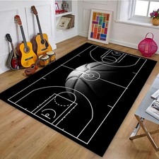 Basketball Rug for Bedroom Size 3'x5'Non-Slip Basketball Court Rugs for Livin...