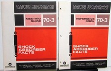 1970 Chrysler Plymouth Dodge Master Tech Reference Book 70-3 Shock Absorber