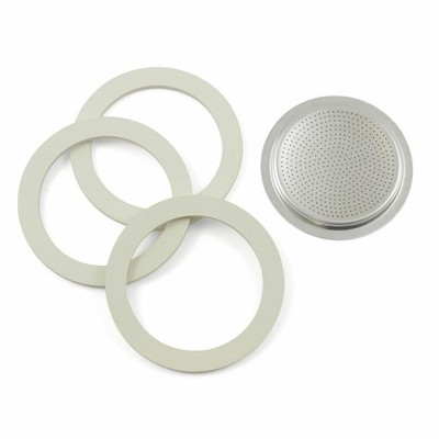Bialetti Dichtung und Filter für Espressokocher 3/4 Tassen Ersatzteil Ø 65 mm