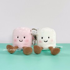 AUTHENTIC Jellycat Pair of Marshmallows Bag Charm Keychain- NWT- FAST SHIP