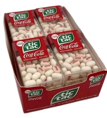 New Coca-Cola Coke Flavored Tic-Tacs Limited Edition 12 Pack - UNOPENED - READ 
