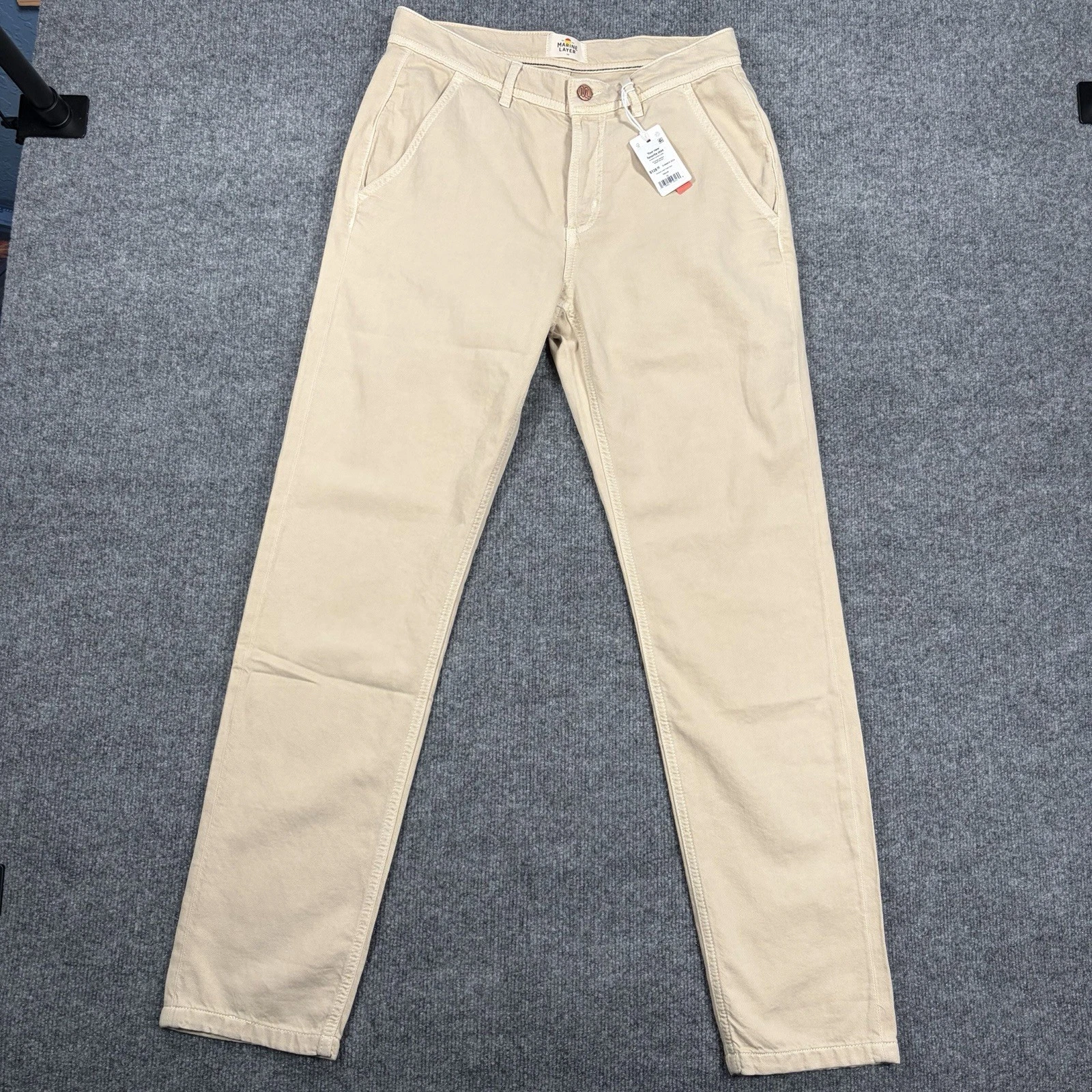 NWT Marine Layer Archive Field Pants 30x32 Linen Cotton Blend Chino Straight