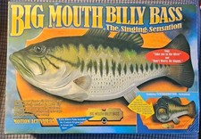 Gemmy Big Mouth Billy Bass Singing Fish '99 movimento attivato vintage funzionante 