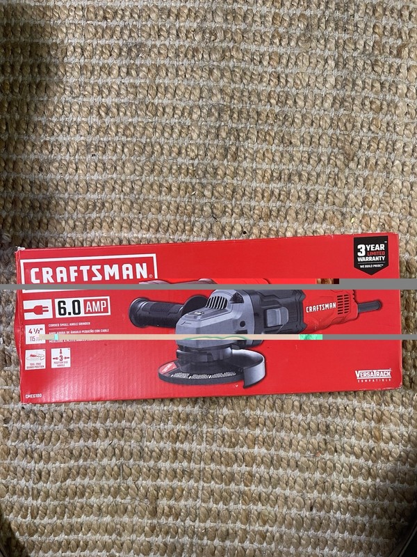 CRAFTSMAN CMEG100 6.0 Amp Corded Electric Angle Grinder, 4-1/2 in Disc