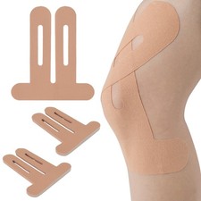 10PCS Kinesiology Tape for Knees, Precut Strips 10PCS, Beige