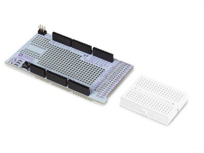 Whadda Protoshield für Arduino Mega, Prototyping Mini-Breadboard, Reset-Taste,