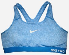 Nike Pro Sports Bra Blue Wireless Pullover Racerback Women  s Large