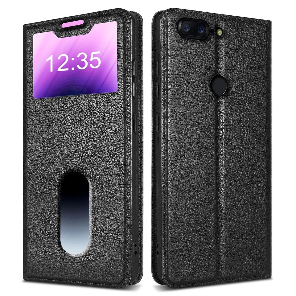 Custodia per OnePlus 5T Portafoglio Protettiva Magnetica Cover Libro - Immagine 3 di 4
