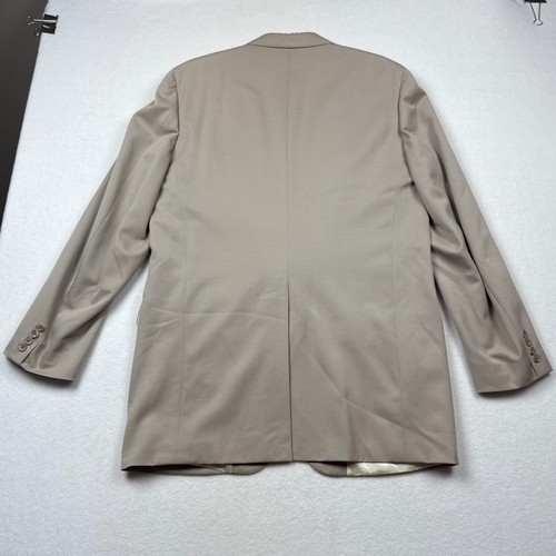 Vintage Chaps Ralph Lauren Suit 44R 38x34 Beige Taupe Wool 2pc Blazer Pants READ - Picture 13 of 13
