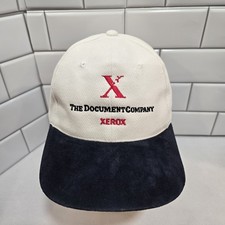 Xerox Mesh Made in USA SnapBack Hat Blue White Deadstock VTG 80s 90s NWOT