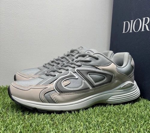 Taille 45 EU (12 US) Dior B30 Réfléchissant « Rose saumon, Gris »EXCELLENT ÉTAT !