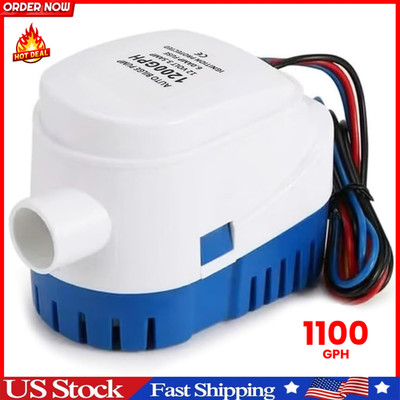 1100GPH Automatic Submersible Bilge Pump 12V All-in-One Boat Marine Float Switch