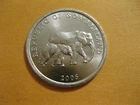 2005 Somaliland coin,   "ELEPHANT WITH BABY",   Uncirculated beauty