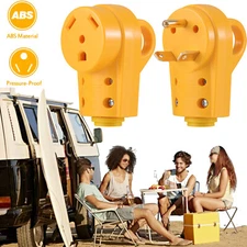 RV 30AMP Receptacle Plug Male &Female Power Cord End Replacement Electrical 125V