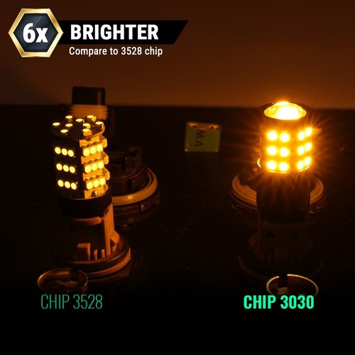 Syneticusa 7443 7444 7440 LED Amber Turn Signal DRL Side Marker Light Bulbs - Picture 3 of 6
