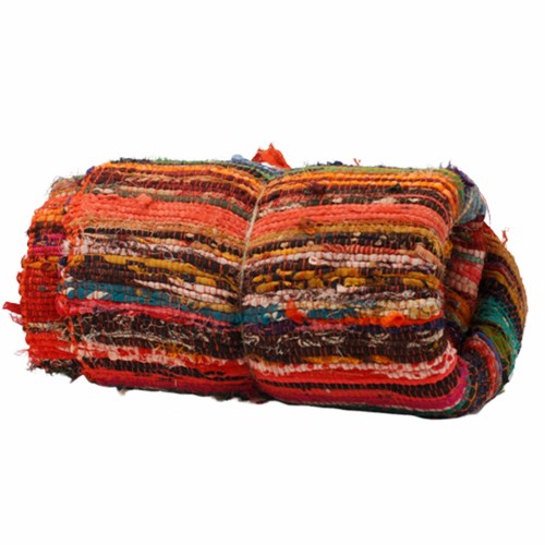 Ethnic Indian Rag Rug 150 x 90 cm - Luxury Recycled Eco Hippy Mat - Handmade - Picture 6 of 16