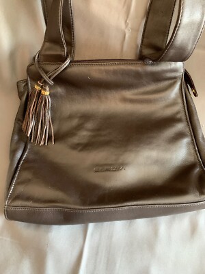 Sac Bandoulière Sereta En Cuir Véritable Marron - Taille Medium, Neuf Sans étiquette