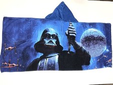 Star Wars Kids Hooded Bath Towel Wrap Poncho Darth Vader 100 cotton 47 x20