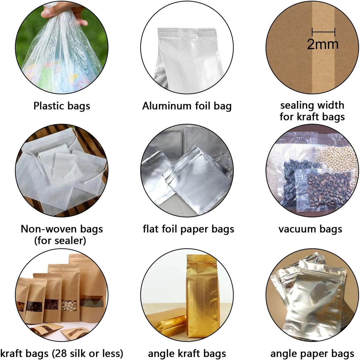 Heat seal plastic bags deals