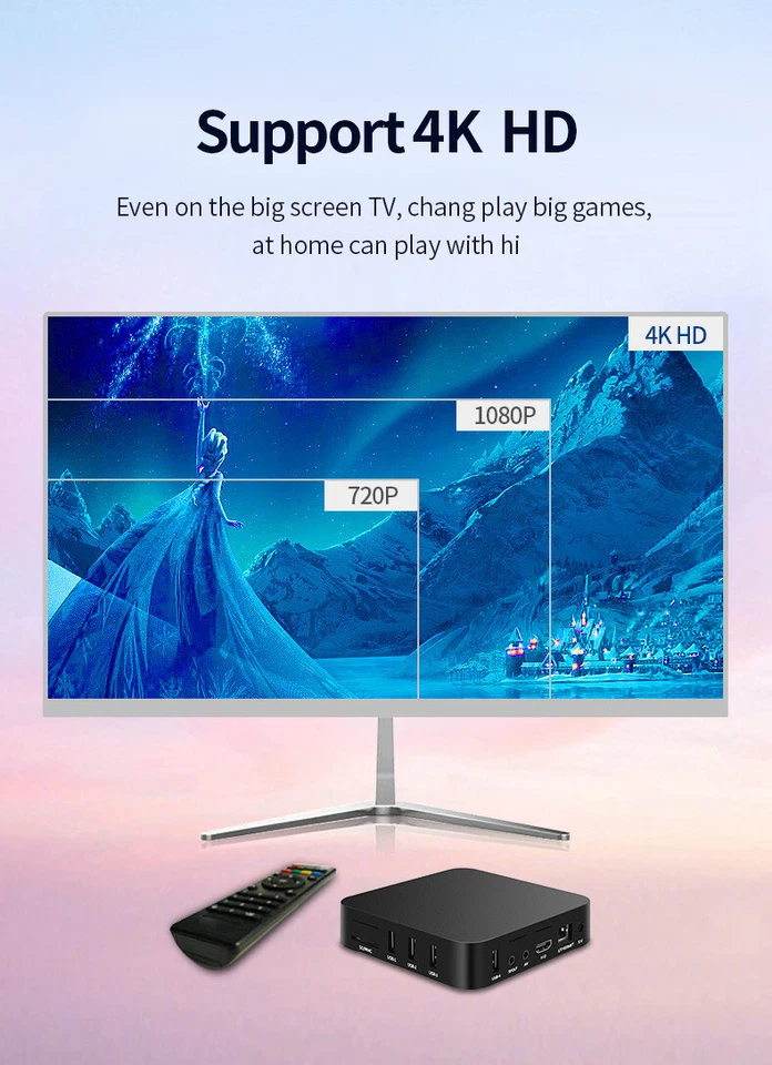 NEW Smart TV Box Media Stream Player Android 11.0 WIFI 6 Quad Core 4K UHD MXQ PR - Image 4 of 4