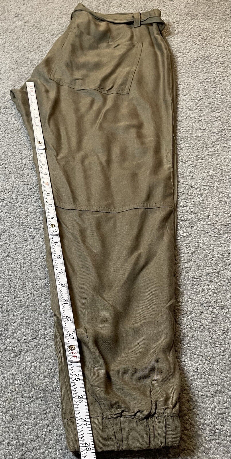Rewashed Athleisure Pants Joggers Junior’s 9 Pull On Olive Green Elastic Ankle