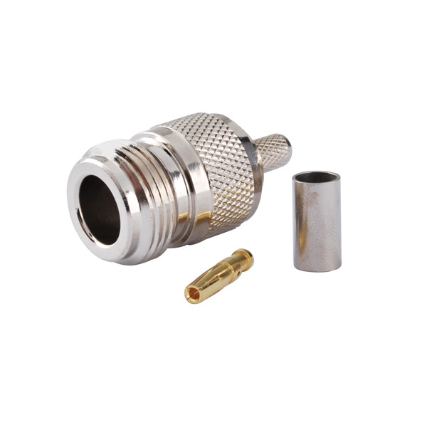 N Type Female Solder Crimp Connector for LMR200 Coaxial Cable eBay