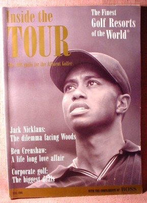Rare 1998 Inside The Tour Golf Magazine - Tiger Woods Cover Photo