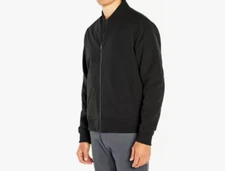 New Banana Republic Bomber Jacket Mens Large/Med Black Insulated Water Resistant