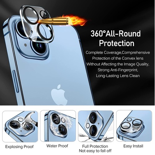 For Apple iPhone 16 (6.1") Tempered Glass Back Camera Lens Protector Cover - Picture 5 of 10
