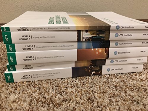 CFA Program Curriculum 2017 Level I, Volumes 1 - 6 (CFA Cur-image