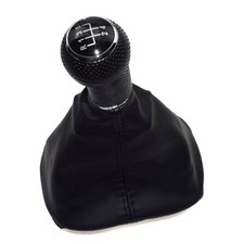 5-speed Shift Knob Shifter Gear Boot For 99-2005 Vw Golf Bora Jetta Gti R32 Mk4