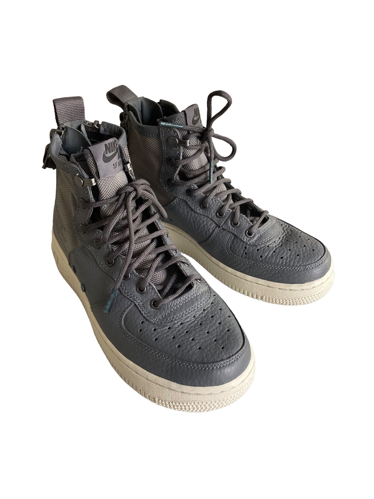 Nike Air SF Air Force 1 Mid Dark Gray Size 5 Youth zipper on back EUR 37.5  | eBay