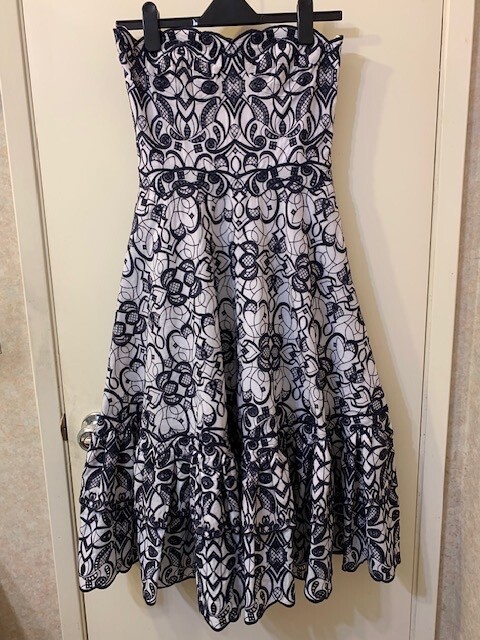 knee length dresses for ladies Jonathan Simkhai Ruth Lace Bustier Midi Dress main image 1