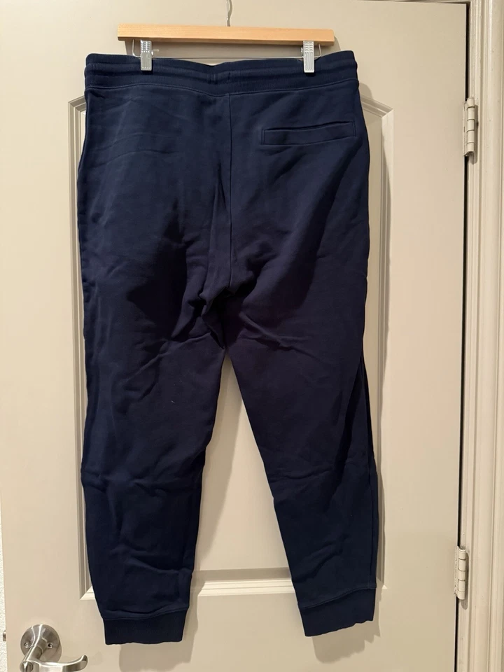 Pantalones deportivos deportivos deportivos Hugo Boss azul marino con cordones cómodos XL Foto 3 de 4