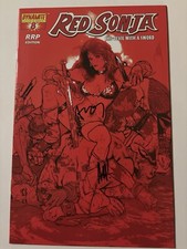 Signed Adam Hughes Mike Oeming Red Sonja #8 RRP Variant Dynamite Entertainment