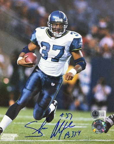 SHAUN ALEXANDER SIGNED AUTOGRAPHED 8x10 PHOTO SEATTLE SEAHAWKS BAS COA BQ26292
