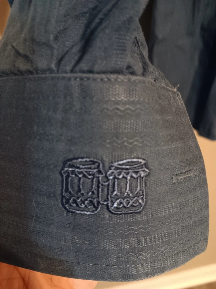 Рубашка мужская Havanera Co синяя с длинным рукавом в полоску на пуговицах спереди размер L - Изображение 4 из 4