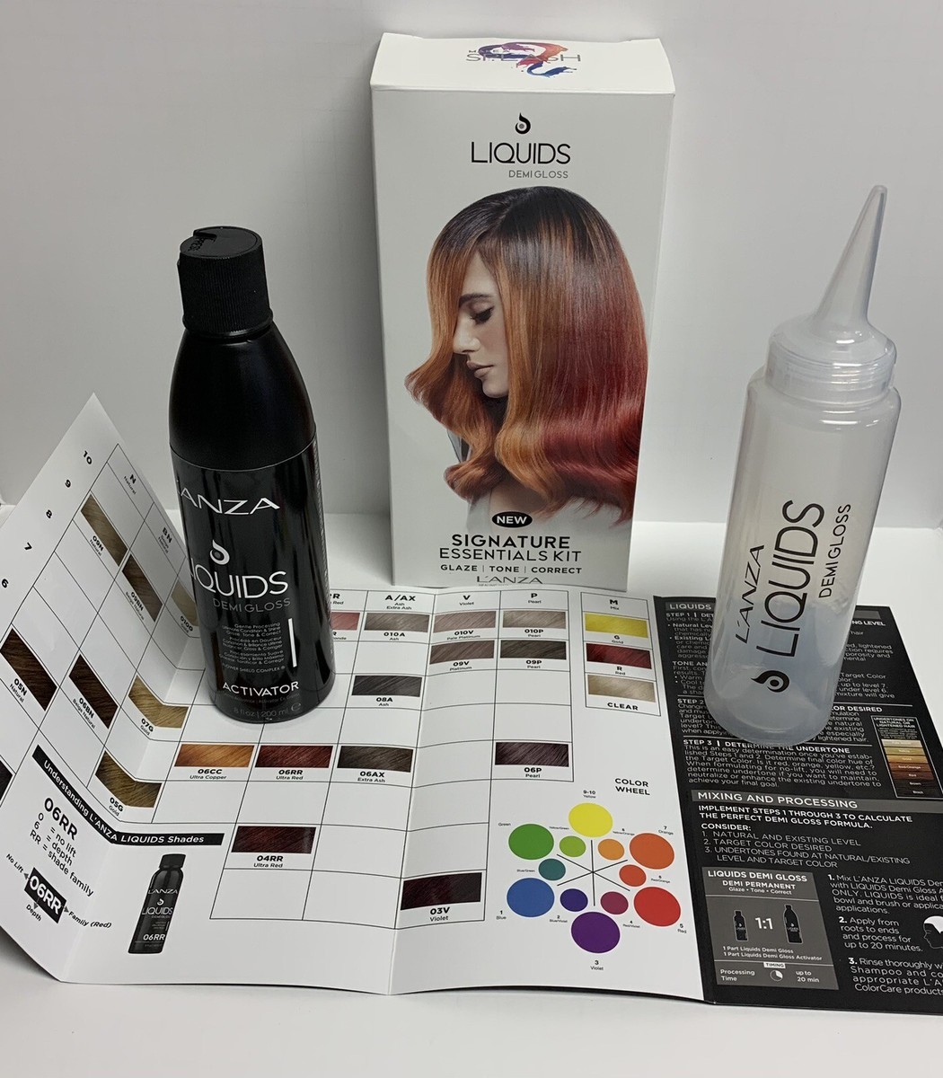 L'ANZA Liquids Demi Gloss Activator 8 oz w/Applicator & Color