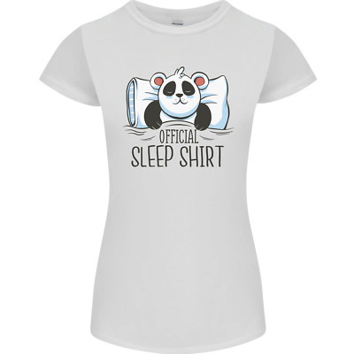 Panda Bear Funny Sleep Sleeping Nightwear Womens Petite Cut T-Shirt