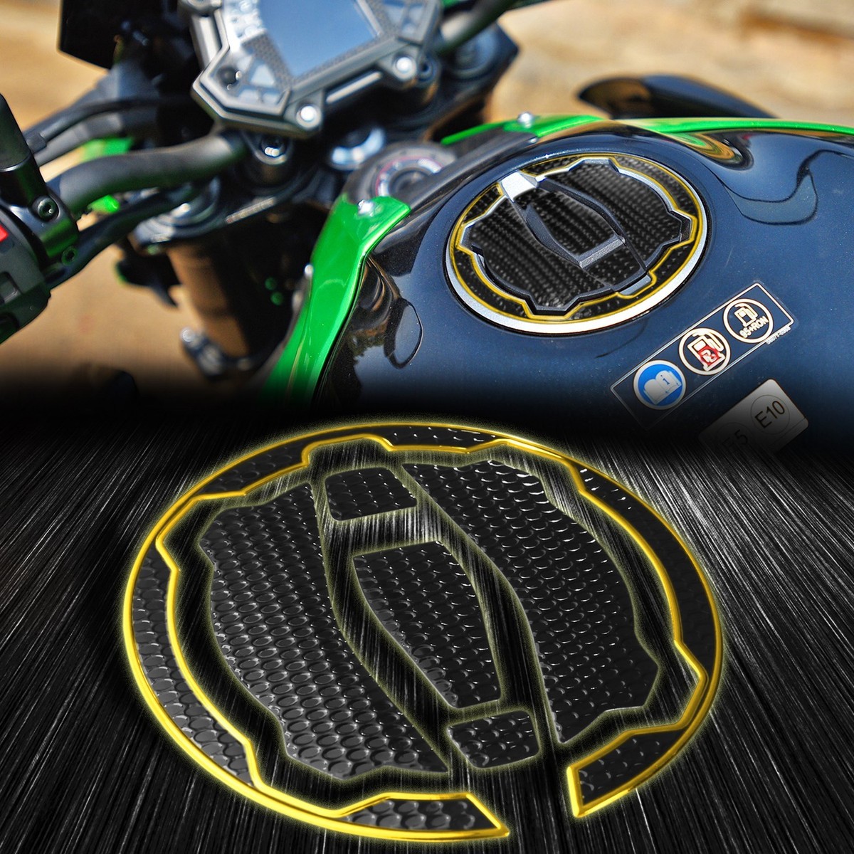 Gas Tank Fuel Cap Cover Guard Pad Ninja ZX6R 650/400/Z650/Z900