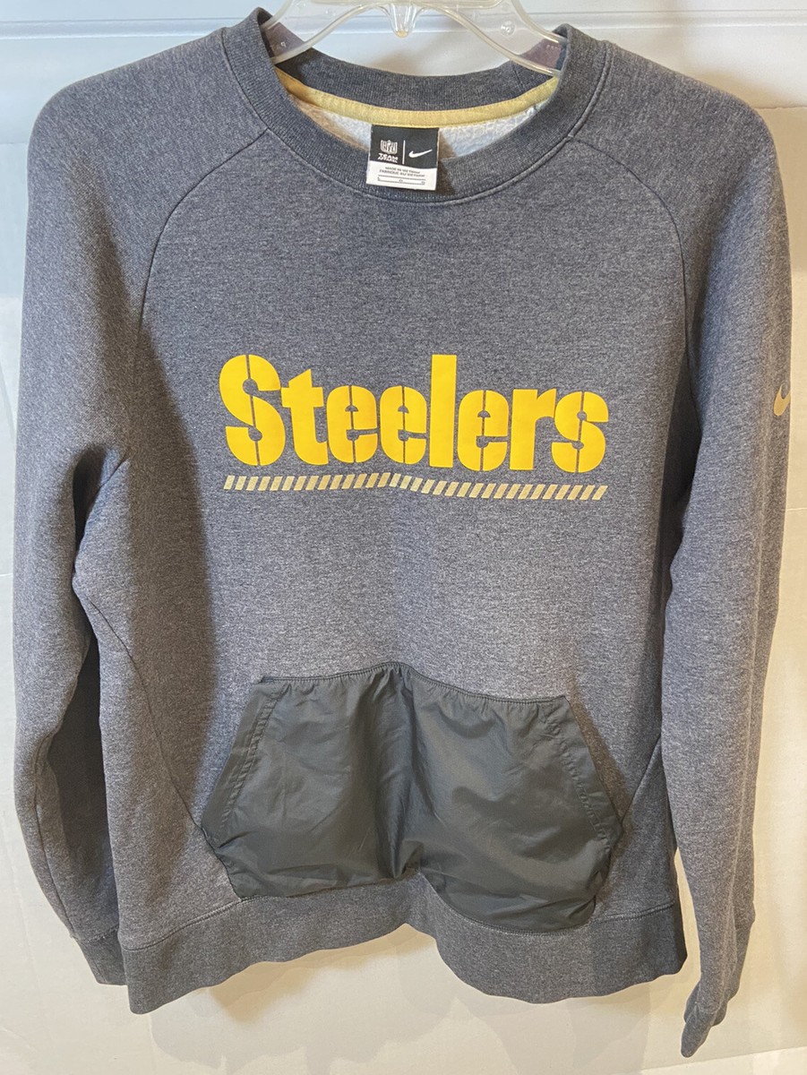 Grey Womens Steelers Crewneck Sweatshirt Nike Pittsburg Steelers