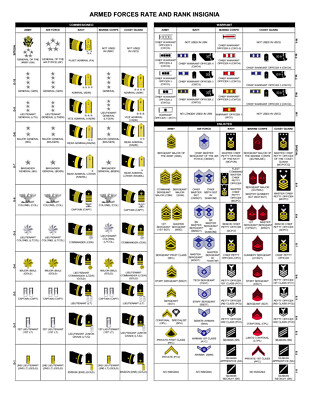 ARMED FORCES RATE AND RANK - Poster 20x30 Looks Awesome!