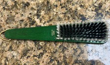 Vintage SWANK Brand Green Wooden Striped Coarse Striped Shoe Brush West Germany